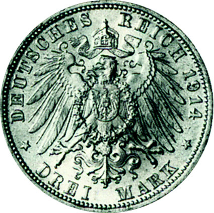 J.108 Preußen    3 Mark 1911  Universität Breslau  Sonderpreis