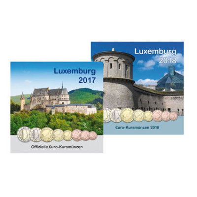 Luxemburg Euro Kursmünzensatz Sonderedition 3,88 Euro 2017 2018 