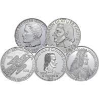 Deutschland-5-DM-Silber-1952–1964-–-„Die-ersten-Fünf“-Gedenkmünzen-komplett-vz