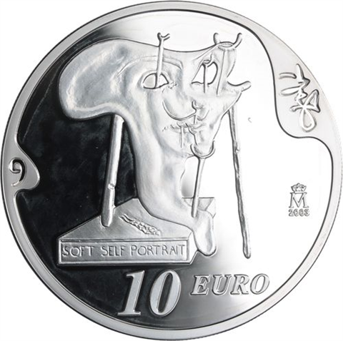 Spanien-50 Euro+3x10 Euro-2004-AGpp-Dali-Etuis