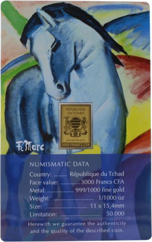 Tschad-3000Francs-AU-BlauesPferd-Karte-RS