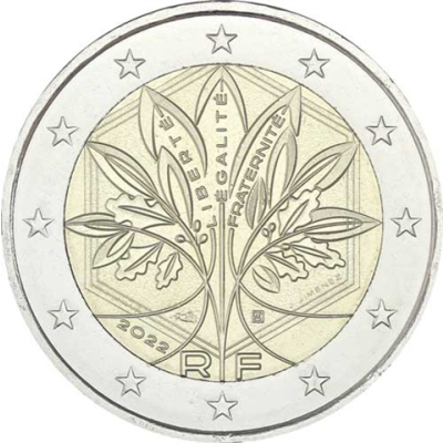 Frankreich-2Euro-2022-Lebensbaum-bfr-RS