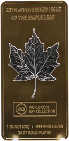 Gabun-1000 Francs-2013-AGstgl-vergoldet-Maple Leaf-Etui