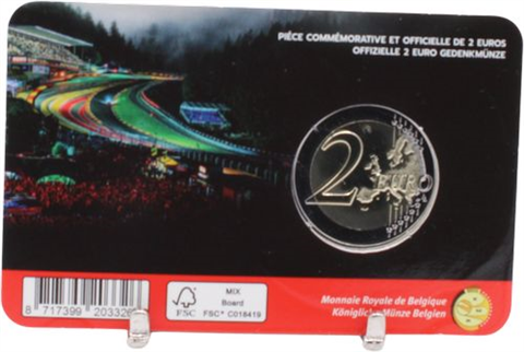 Belgien-2 euro-2025-Stgl-Rennstrecke-Coincard-Gelb-RS
