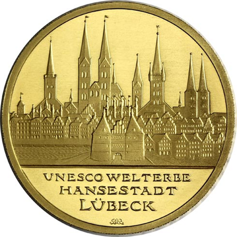 Deutschland-100Euro-2007-Au-GoldmünzeLübeck-Etui