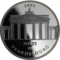 Frankreich-100 Francs 15 Ecus-1993-AGpp-Brandenburger Tor-RS