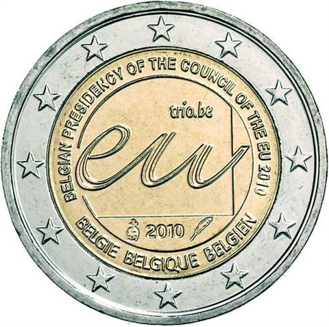 Belgien-2Euro-2010-PP-EU-Präsidentschaft-RS