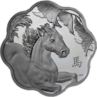 Kanada 15 Dollar 2014 PP Lotus Lunar - Jahr des Pferdes-I