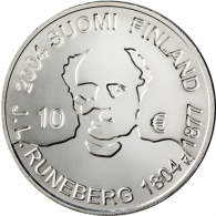 Finnland-10-Euro-2004-AgStgl-Runeberg-RS