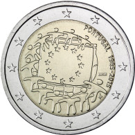 2 Euro Münzen Europa Flagge Portugal