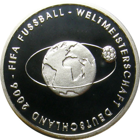 10 Euro 2005 Silbermünze zur Fußball-WM 2006 2. Ausgabe aus Deutschland 