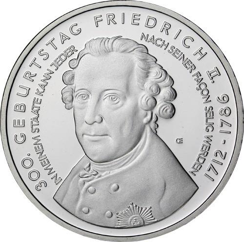 Deutschland 10 Euro 2012 PP Friedrich II der Große