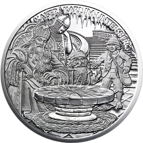 Österreich-10-Euro-2010-Silber-Karl-der-Grosse-im-Untersberg-Etui