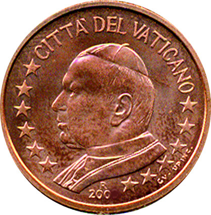 Vatikan 5 Cent Papst Johannes Paul II