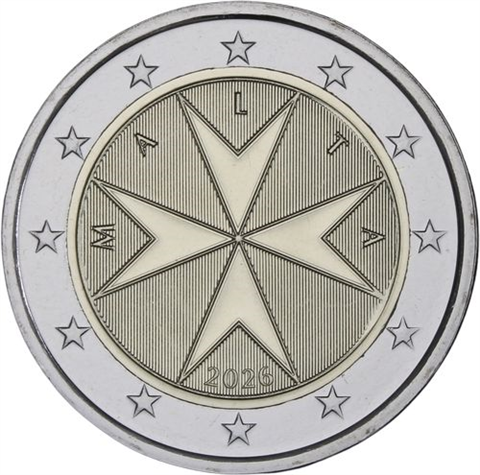 Malta-2 Euro-2026-Stgl-Kursmünze-RS