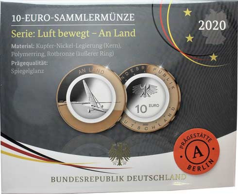 Deutschland 10 Euro 2020 PP An Land - Strandsegler Mzz. A 