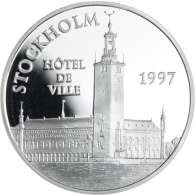 Frankreich-15 Euro 100 Francs-1997-AGpp-Rathaus Stockholm-RS