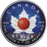 Kanada-5 Dollar-2016-AGstgl-Basketball-Farbe-RS