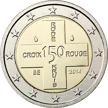 Belgien-2-Euro-2014-stgl-150-Jahre-Rotes-Kreuz