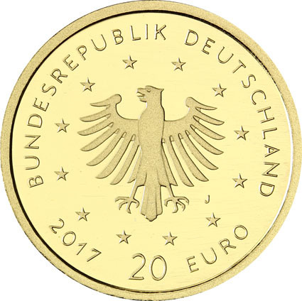 20 Euro Goldmünze Heimische Vögel Pirol BRD 2017 Mzz Hamburg 