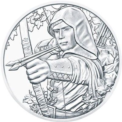 1 Unze Silber 825 Jahre Münze Wien Robin Hood Serie mit Kettenhemd und Schwert bestellen 