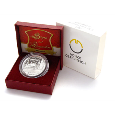 Österreich-10-Euro-2011-Silber-PP-Der-Lindwurm-in-Klagenfurt-Etui