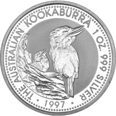 Australien-1-Unze-Silber-1997---1-Dollar-Kookaburra-RS