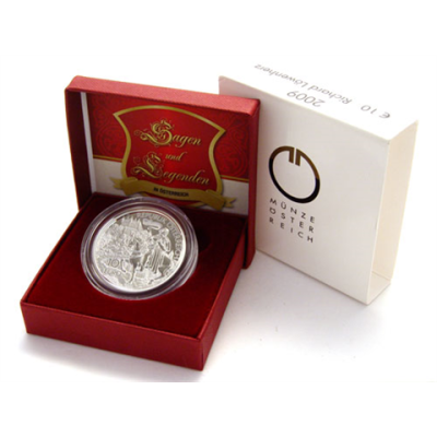 Österreich-10-Euro-2009-Silber-PP-Richard-Löwenherz-Etui