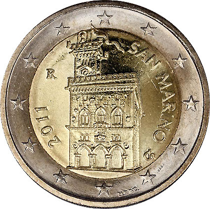 San Marino 2 Euro 2010 bfr. Regierungspalast