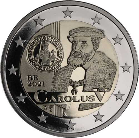 Belgien-2 Euro-2021-PP-Karlsgulden-Etui