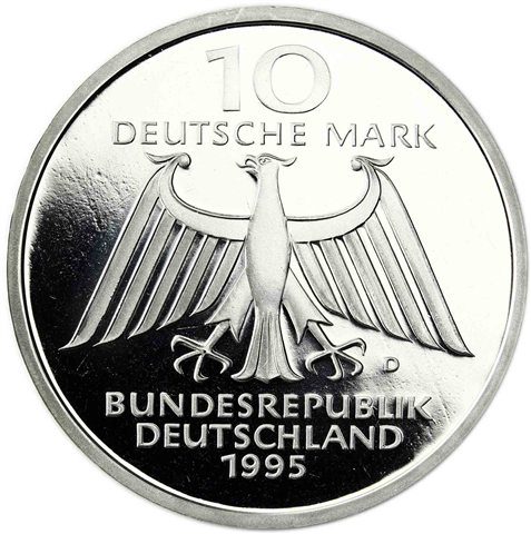 Deutschland 10 DM Silber 1995 PP Wilhelm Korad Röntgen I