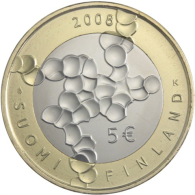 Finnland-5Euro-2008-BU-100JahreAkademiederWissenschaftenundTechnischerUniversitaet-RS
