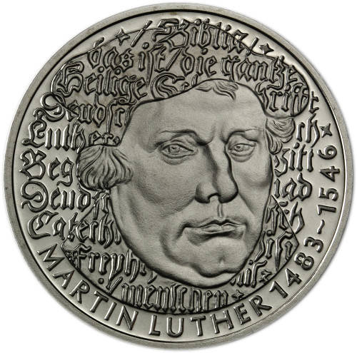 5 Mark Martin Luther Gedenkmuenze der BRD 1983