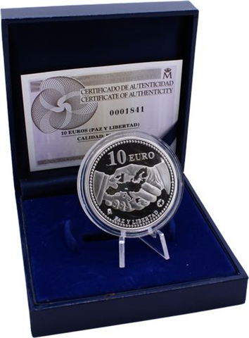 Spanien-10 Euro-2005-AGpp-Libertad Frieden-RS