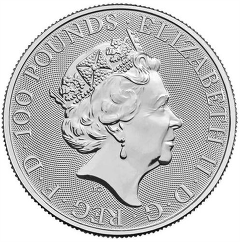 Grossbritannien-100Pfund-2022-PtStgl-Lion-TudorBeasts-RS