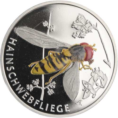 Deutschland-5Euro-2024-PP-Hainschwebfliege-RS