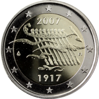 Finnland 2 Euro 2007 PP 90 Jahre Unabhängigkeit - Autonomie I