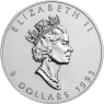 Kanada-5-Dollar-1993-1-Unze-Silber-Maple-Leaf-VS