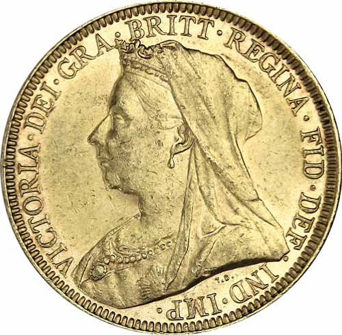 Großbritannien-0,5-Sovereign-1894-Königin-Victoria-mit-Witwenschleier-I