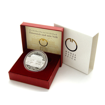 Österreich-10-Euro-2003-Silber-PP-Schloss-Hof-Etui