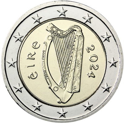 Irland-2-Euro-2024-Keltische-Harfe-RS