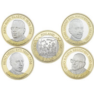 Finnland 4 x 5 Euro 2017 bfr. Präsidenten - Serie Komplett