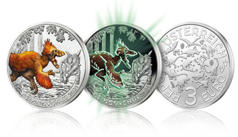 Oesterreich-3-Euro-2021-Deinonychus-I