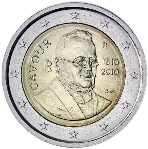 Italien 2 Euro 2010 stgl Camillo Benso Graf von Cavour