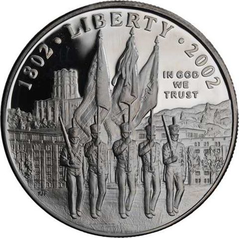 USA-1 Dollar-2002-AGpp-Military Academy Bicentennial-Etui
