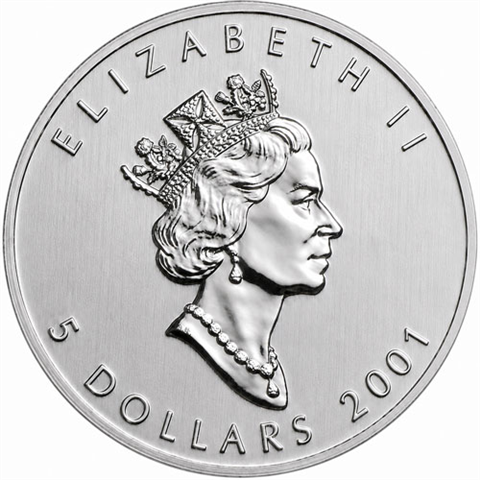 Kanada-5-Dollar-2001-1-Unze-Silber-Maple-Leaf-RS