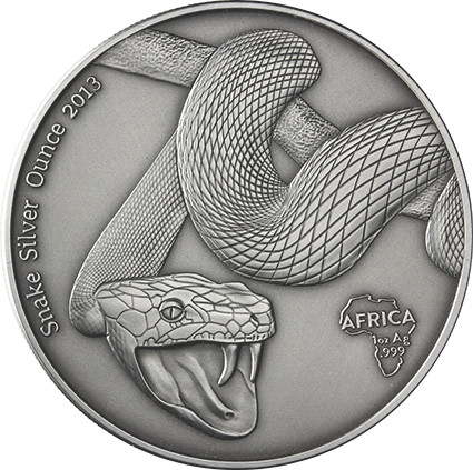 Gabun 1 Oz Silber 2013 Schlange