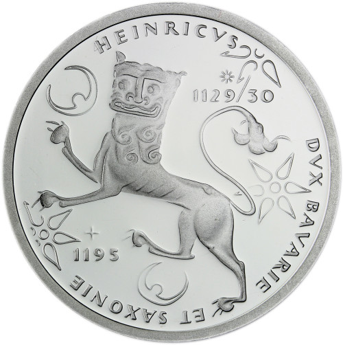 Deutschland 10 DM Silber 1995 Stgl. 800. Todestag von Heinrich dem Löwen