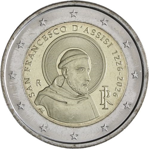 Italien-2 Euro-2026-bfr-Franz Assisi-RS