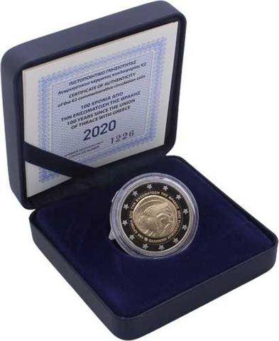 Griechenland-2 Euro-2020-PP-Thrace-Etui